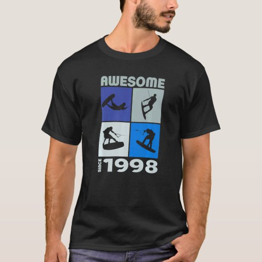 T-shirt Awesome since 1998 Wakeboard lifestyle (Devant)