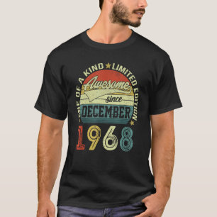 T-shirt Awesome Since December 1968 54 Years Old Bday 54
