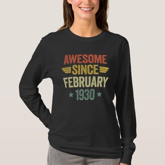 T-shirt Awesome Since February 1930 (Devant)