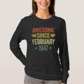 T-shirt Awesome Since February 1947 (Devant)