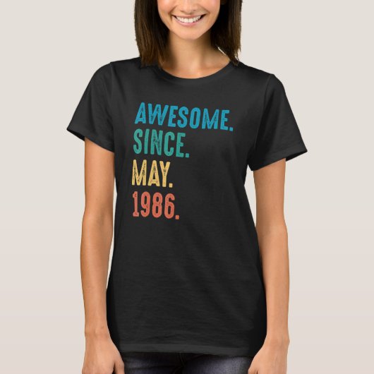 T-shirt Awesome Since May (Devant)