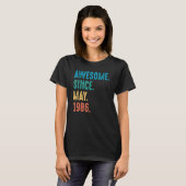 T-shirt Awesome Since May (Devant entier)