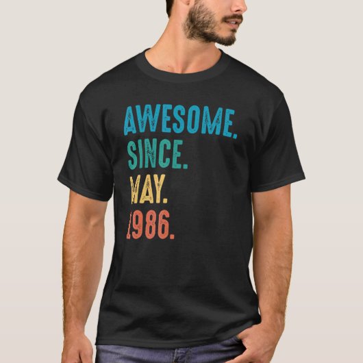 T-shirt Awesome Since May (Devant)