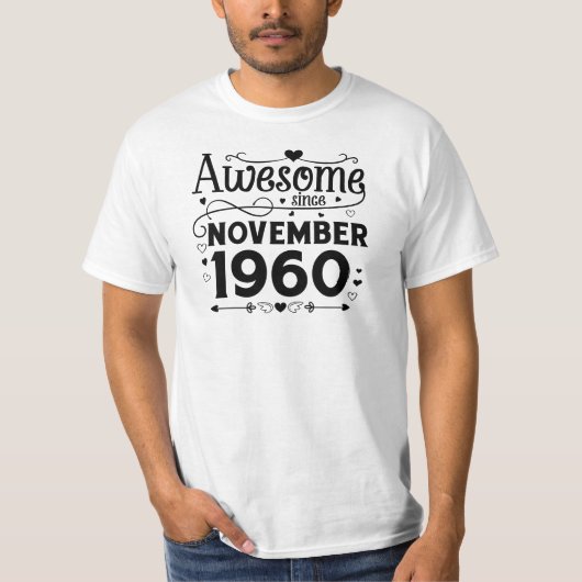 T-shirt awesome since November 1960 (Devant)