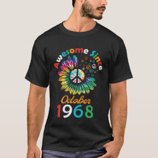 T-shirt Awesome Since October 1968 is a Funny Quote