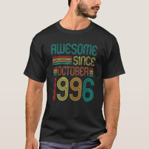 T-shirt Awesome Since October 1996 26th Birthday Retro 26