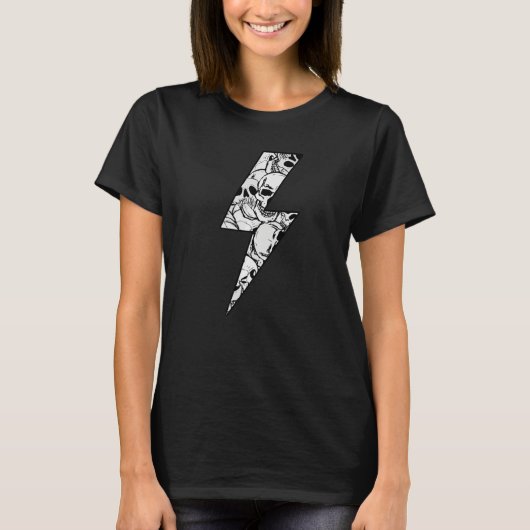 T-shirt Awesome SKULLS CAMO Lightning Bolt (Devant)