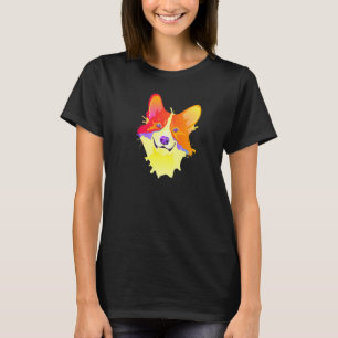 T-shirt Awesome Splash Art Corgi Coloré Corgis Wels