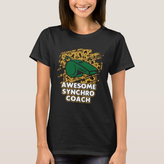 T-shirt Awesome Synchro Coach Synchronized Diving Coaching (Devant)