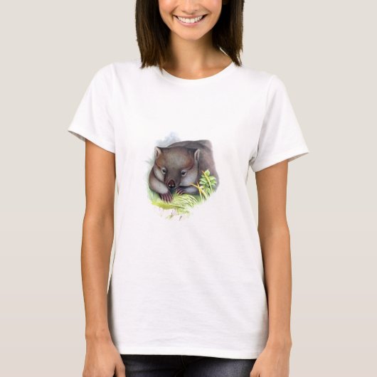 T-shirt Awesomome mignon animal australien wombat vintage (Devant)