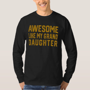 T-shirt Awome Comme Ma Fille Plus Âgée Père Maman Papa Jo