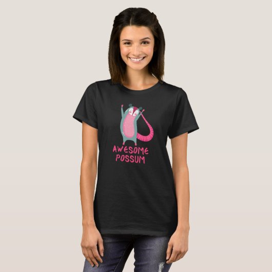 T-shirt Awome Possum mignon Opossum (Devant entier)