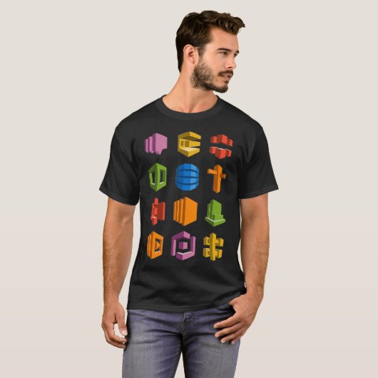 T-shirt AWS Microservices Tech Stack Hackerthon Startup  (Devant entier)