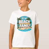 T-shirt Awsome Colorée Plage Famille Enfants (Devant)