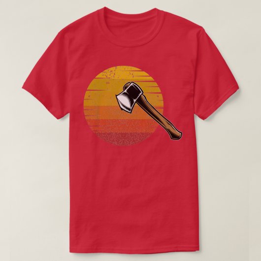 T-shirt Ax Jetant Coucher De Soleil Ax Jetant Hatchet Lumb (Design devant)