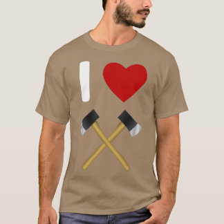 T-shirt Ax Jetant Pour Hommes Hatchet Darts Bois 3