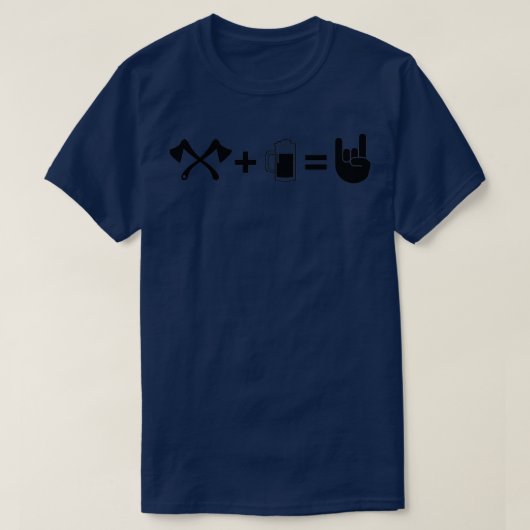 T-shirt Ax Jeter Ax Beer Rock N Roll Fun Hatchet Toile (Design devant)