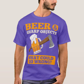 T-shirt Ax Jeter Bière Objets Sharp Bière Boisson Ax T