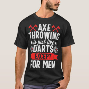 T-shirt Ax Jeter Funny Darts Hommes Hatchet Lumberjack