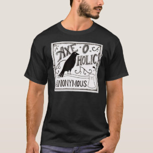 T-shirt Ax-O-Holics Anonyme Corbeau Noir Classique T-Shir