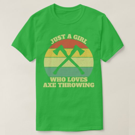 T-shirt Ax Thrower Throwing Girl (Design devant)