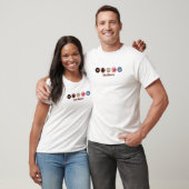 T-shirt Axe et marqueurs de pays d'Allies.org (blancs) (Unisex)