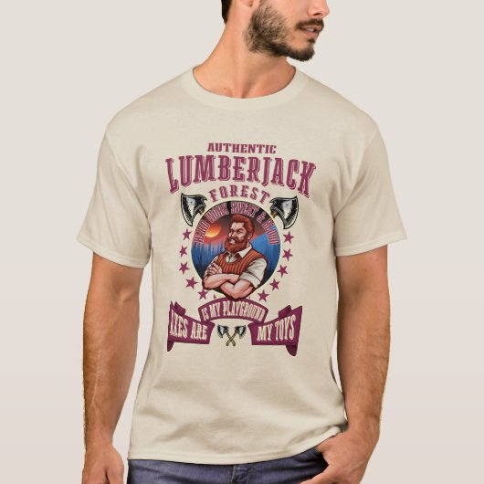 T-SHIRT AXE LUMBERJACK AUTHENTIQUE (Devant)