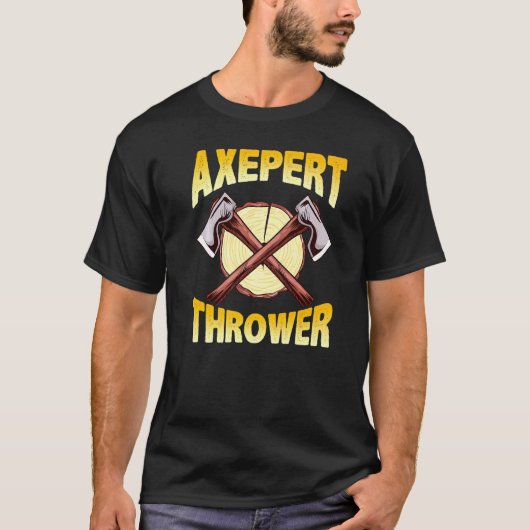 T-shirt Axe Throwing Expert Hatchet Pun Target (Devant)