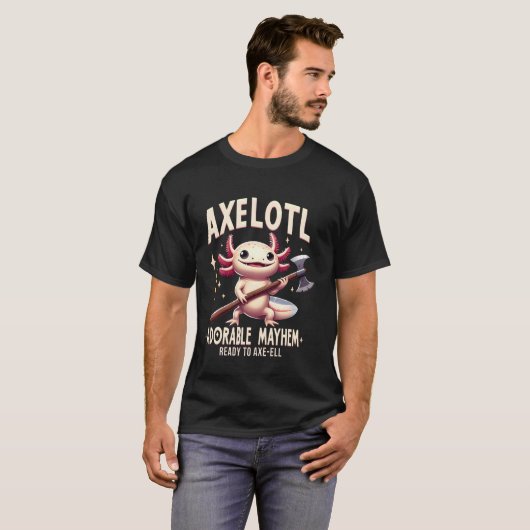 T-shirt Axelotl, Adorable Mayhem Funny Axolotl Animaux Cos (Devant entier)