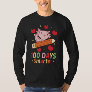 T-shirt Axolotl 100 Jours Smarter Avec Poisson Au Crayon