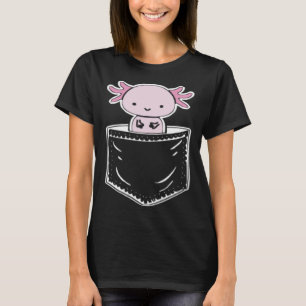 T-shirt Axolotl À L'Intérieur De La Poche Vous Regardant M