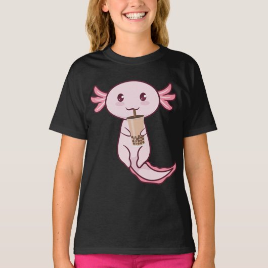 T-shirt Axolotl Apote Apote Animal Axolotl Bubble Thé Kawa (Devant)