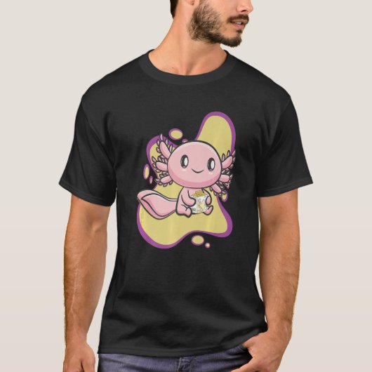T-shirt Axolotl Banana Milk Ambystoma Mexicanum Walking Fi (Devant)