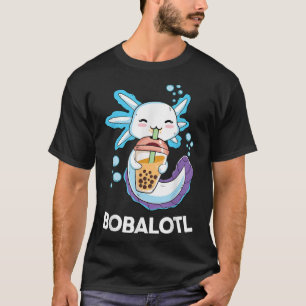 T-shirt Axolotl Boba Bubble Tea Kawaii Anime Japonais Enfa