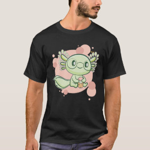 T-shirt Axolotl Boba Cute Anime Kawaii Pastel Goth Pearl B