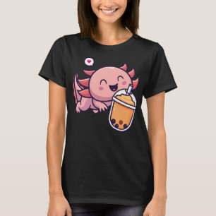 T-shirt Axolotl Boire Boba Tea Funny Kawaii Bubble Tea