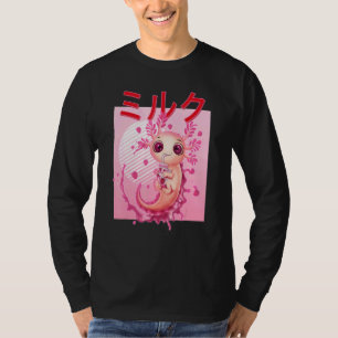 T-shirt Axolotl Boire Lait Fraise Pink Plush Salama