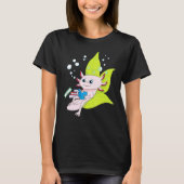 T-shirt Axolotl Bookworm Girls Boys Livre Lecture Axolotl (Devant)