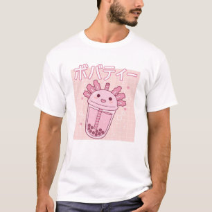 T-shirt Axolotl Bubble Milk Tea Boba Cute Axolotl Kawaii A