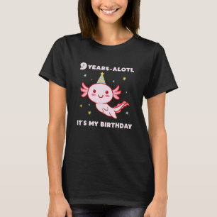 T-shirt Axolotl Casquette de fête d'anniversaire 9 ans 9èm