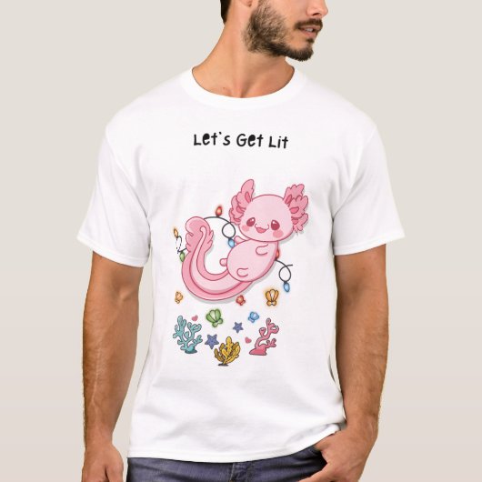 T-shirt Axolotl Christmas Tee Faisons Lit (Devant)