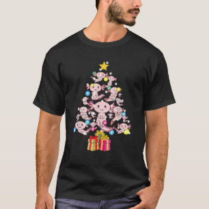T-shirt Axolotl Christmas Tree mignonne Salamandre