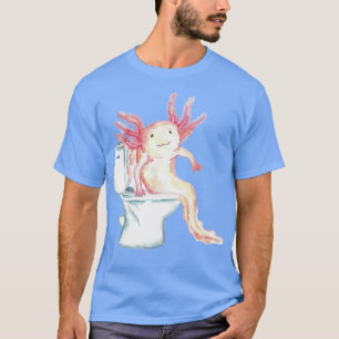 T-shirt Axolotl dans la salle de bain peinture dinosaure