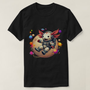 T-shirt Axolotl dans l'Espace : Aventures Alien - Design C