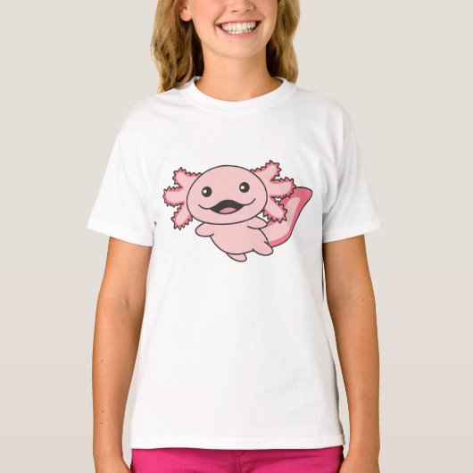 T-shirt Axolotl Différents Types D'Axolotls Mignons Animau (Devant)