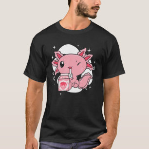 T-shirt Axolotl Et Lait De Fraises Manga Kawaii Japonais