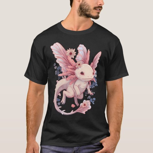 T-shirt Axolotl Fée Rose ! (Devant)