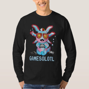 T-shirt Axolotl Gamer Boys Gamesolotl Plush Pet Kids