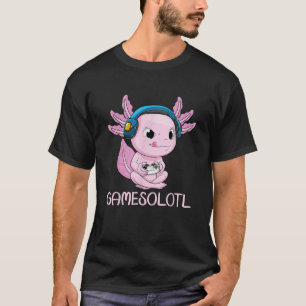 T-shirt Axolotl Gamer Gamesolotl Kawaii Jeux pour garçons