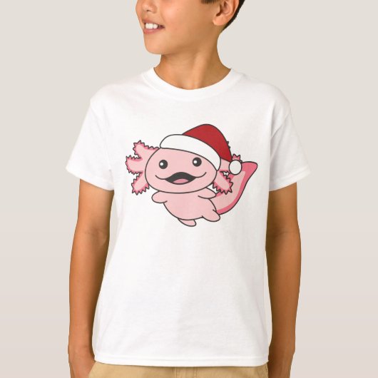 T-shirt Axolotl Joyeux Noël hiver Axolotl (Devant)